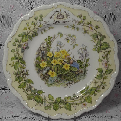 英國royal doulton 皇家道爾頓 老鼠搬家之春 收藏裝飾盤