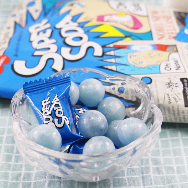日本零食 诺贝尔nobel super soad超级苏打三层夹心糖88g 尖叫糖