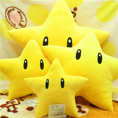 星星靠枕超级玛丽噢/mario马里奥兄弟星星 毛绒玩具公仔玩偶礼物