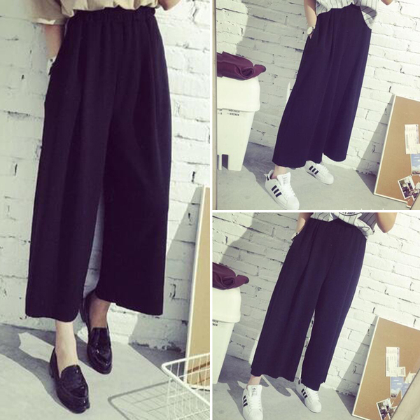 新款韩版宽松显瘦阔腿裤直筒裤子百搭休闲裤喇叭裤九分裤女裤学生