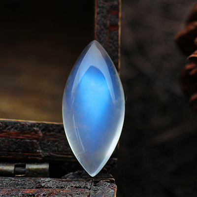 碧雅蓝光猫眼月光石吊坠一物一图正品冰种玻璃体水晶项坠饰品女款