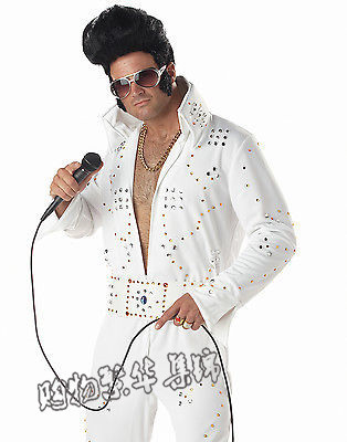 美国代购 万圣节cosplay服装猫王摇滚传奇国王饰有宝石的连衣裤