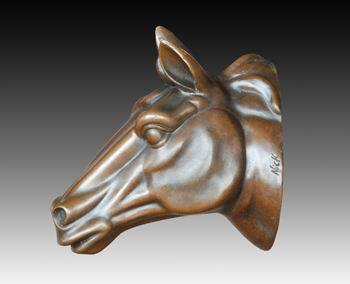 正品铜羚羊 工艺收藏品 靠挂摆动物头像 家居壁饰 (壁饰马头 al