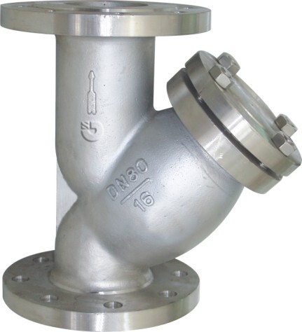 304不锈钢y型法兰过滤器gl41w-16p 304 不锈钢法兰过滤器 gl41w
