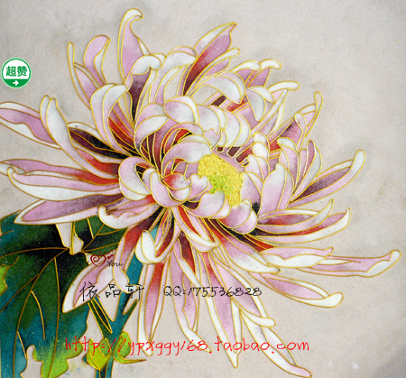 景泰蓝工艺画diy手工画沙画制作材料金丝彩砂画菊花兰花依品轩