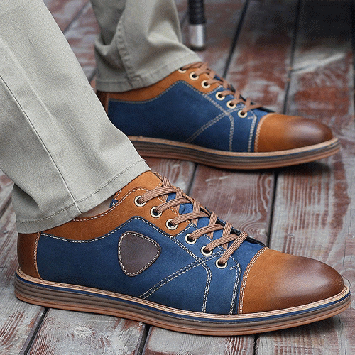 真皮英伦皮鞋男鞋青春潮流韩版男式低帮鞋春秋大头鞋休闲鞋e 7511