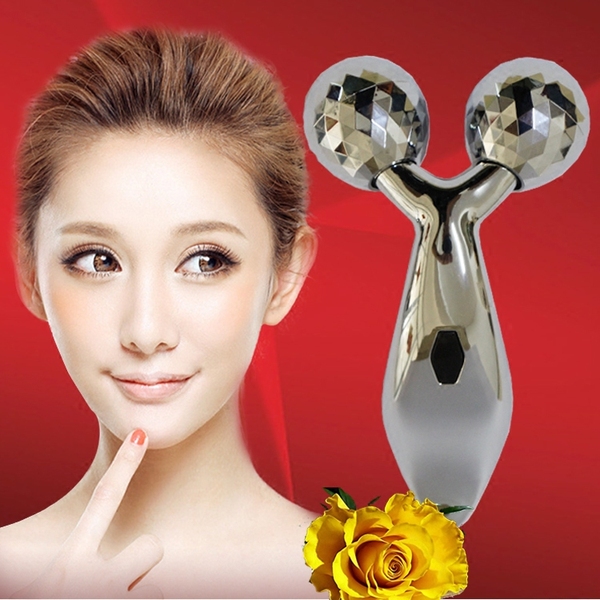 瘦脸神器 v脸面部脸部按摩器滚轮3d瘦脸仪美容棒瘦脸机提拉瘦脸器