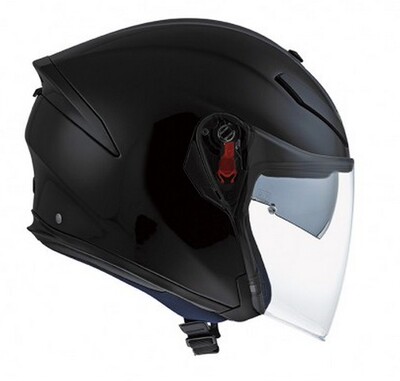 包快递意大利摩托车头盔AGV K-5jet 半盔 亮黑