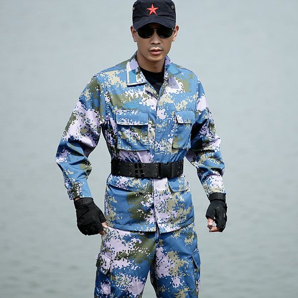 正品火藍刀鋒同款海軍海洋迷彩服套裝男軍裝作訓服套裝女耐磨透氣