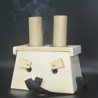 雷火灸实木艾灸盒随身灸温灸仪器宫寒双孔2柱腰部背部腹部木盒