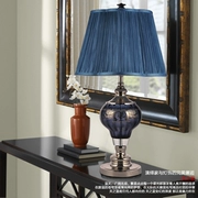 Европейский стиль роскоши кристаллический светильник таблицы гостиной лампа творчески ручная роспись пастырской спальня прикроватные лампы освещения