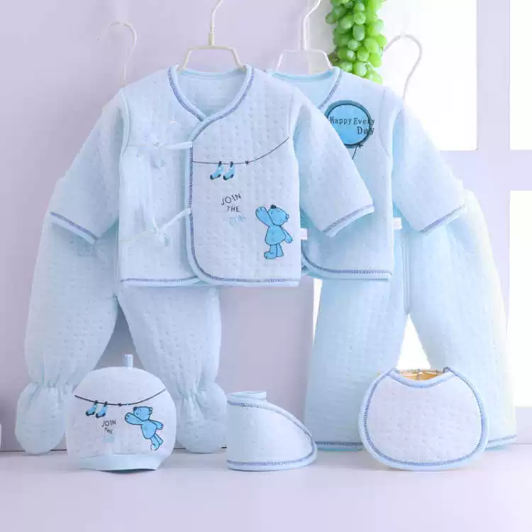 Bộ quà tặng cho bé bộ quà tặng cao cấp quần áo ấm cotton ra đời cho trẻ sơ sinh xuân và thu 7 - Bộ quà tặng em bé set quà sơ sinh giá rẻ