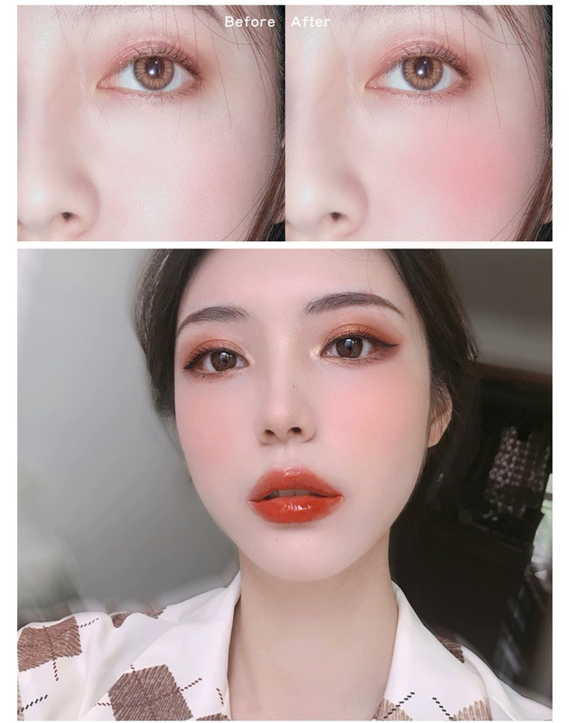 Sinh viên lười biếng giá rẻ tạo tác xixi nấm cushion blush tự nhiên trang điểm nude kem cam phấn hồng phấn má hồng - Blush / Cochineal phấn má saemmul