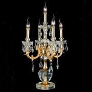 Ши Ватикана логичной стиле золотой роскоши кристаллический светильник таблицы гостиной лампа неоклассической вилле прикроватной лампы освещения