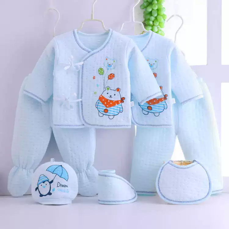 Bộ quà tặng cho bé bộ quà tặng cao cấp quần áo ấm cotton ra đời cho trẻ sơ sinh xuân và thu 7 - Bộ quà tặng em bé set quà sơ sinh giá rẻ