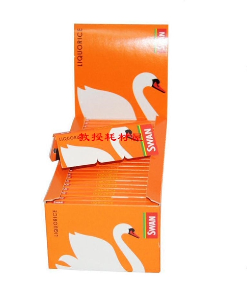 英国正品天鹅swan系列70mm烟纸进口纸红绿甘草纸卷烟器棉头专用纸