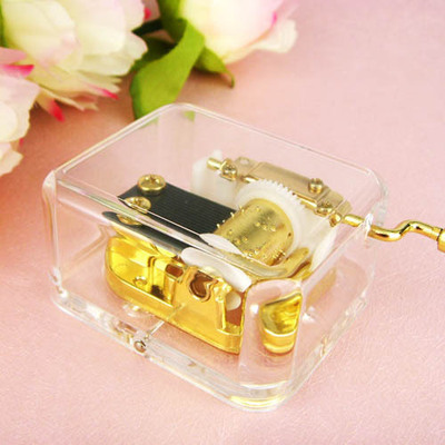 特价 日本sankyo透明手摇音乐盒八音盒天空之城创意礼物生日礼品