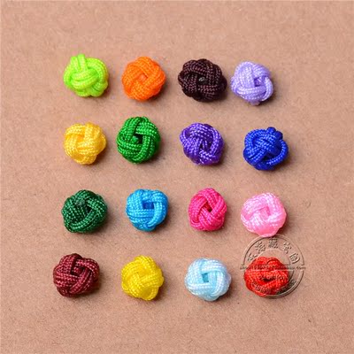 批发菠萝扣菠萝结菠萝球小纽扣结纯色球 diy饰品配件手编扣6mm
