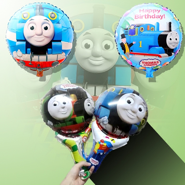 卡通thomas小火车托马斯气球儿童生日布置宝宝周岁装饰铝膜气球