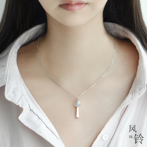 花芽原创设计夏日风铃项链女s925纯银清新简约日韩学生百搭锁骨链