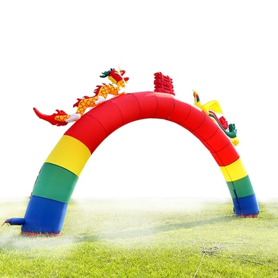 双龙/龙凤充气拱门开业庆典婚庆气模充气 彩虹门气拱门可定制