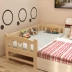 Di động rắn gỗ đơn giản trẻ em hiện đại của giường cạnh giường ngủ trẻ em giường đặc biệt đồ nội thất dân cư với hộ lan tôn sóng giường tầng trẻ em giá kho Giường