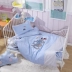 Thêu sản phẩm trẻ em giường bông chăn vườn ươm giấc ngủ ngắn bông bông nôi ba mảnh chứa lõi Liu Jiantao - Bộ đồ giường trẻ em 	bộ chăn ga gối cho bé gái	 Bộ đồ giường trẻ em