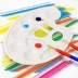 10 lưới acrylic bảng màu sơn mẫu giáo nguồn cung cấp bức tranh bảng màu bảng màu hình bầu dục màu nước gouache