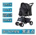 Bốn bánh vật nuôi xe dog stroller pet xe đẩy em mèo và con chó nhu yếu phẩm hàng ngày có thể gập lại xe đẩy em chó bát ăn cho chó con Cat / Dog hàng ngày Neccessities