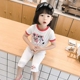 Cô gái phim hoạt hình in cotton T-Shirt 2018 mùa hè trẻ em mới của quần áo trẻ em Hàn Quốc ngắn tay bé t-shirt top Áo thun