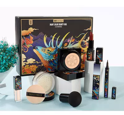 Li Jiaqi giới thiệu bộ trang điểm bảy món kem lót dạng bột lỏng kẻ mắt mascara son môi mỹ phẩm mới bắt đầu - Bộ trang điểm