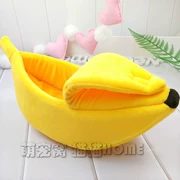 Banana pet tổ mèo giường Teddy dog ​​kennel hàng ngày cần thiết có thể tháo rời rửa hơn gấu nhà chó nhỏ mat tuyết - Cat / Dog hàng ngày Neccessities