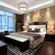 Mới Trung Quốc phong cách gỗ rắn 1.8 giường đôi 2 2.2 2.4 m giường lớn giường cưới hiện đại tối giản nội thất biệt thự tùy chỉnh - Nhà cung cấp đồ nội thất