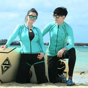 Cặp đôi mẫu đồ bơi quần dài tay lặn ống thở phù hợp với nữ năm mảnh chống nắng ấm áp cỡ lớn nam phù hợp với suối nước nóng - Vài đồ bơi