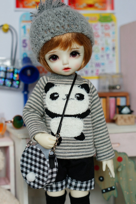 taobao agent Spot cute cute panda set sweater doll new BJD6 points YOSD 6 points IMDA3.0A52