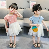 Летняя летняя одежда для девочек, платье, модная юбка на девочку, в западном стиле, 1-3-5 лет