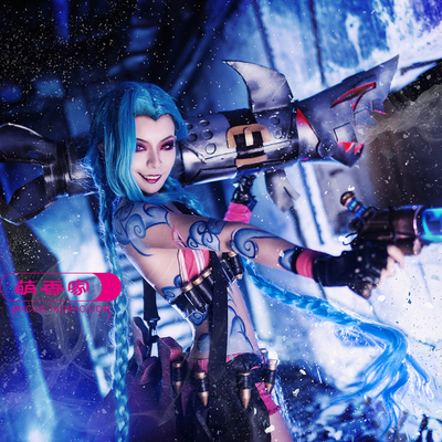 taobao agent Heroes, blue wig, cosplay