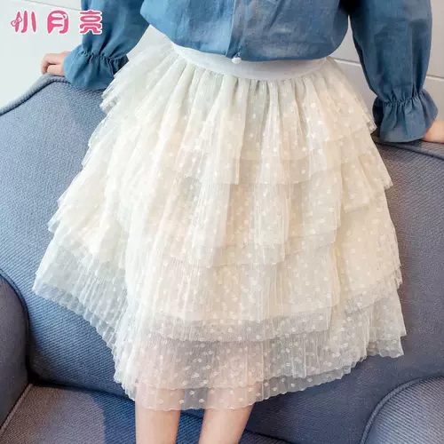 Осенняя кружевная детская юбка на девочку для принцессы, детская одежда, в корейском стиле
