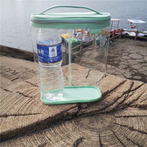 Зеленая портативная вместительная и большая система хранения с молнией, косметичка