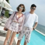 Cặp đôi đồ bơi nữ váy ba mảnh bikini bikini ngực nhỏ tụ tập gợi cảm nước nóng mùa xuân Hàn Quốc nhỏ - Vài đồ bơi đồ đôi đi biển 2020