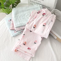 Bông mỏng mùa hè cotton nhà mùa hè cô gái nữ ngủ quần mùa hè phim hoạt hình mùa hè lỏng lẻo học sinh mùa xuân và mùa hè ẩm bông mùa xuân và mùa thu - Quần tây quần lửng nam