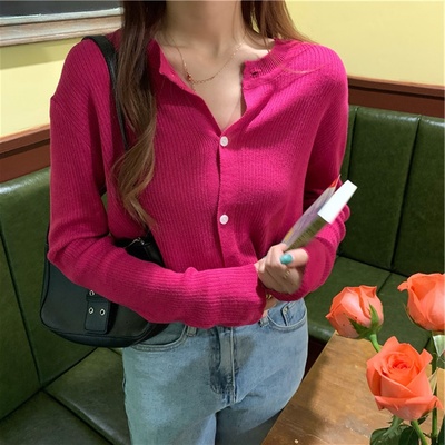 taobao agent Demi-season sweater, long-sleeve, top, plus size, fitted, western style