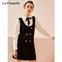 La Chapelle 2019 phụ nữ mới mùa thu retro phong cách thời trang khí phù hợp với quần áo Pháp hai mảnh - Váy eo cao 	váy quấn eo