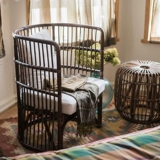 [藤] Ручная виноградная лоза Столт Стул Армрест Высокий Стул Стул Стул Юго -Восточный Азиаский натуральный винтажный ретро -арт