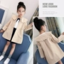 Áo khoác bé gái áo gió trẻ em phiên bản Hàn Quốc của cổ áo búp bê dài trẻ em áo khoác ngoài dài tay 2019 kiểu mới mùa xuân - Áo khoác áo khoác len cho bé gái