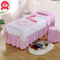 Net khăn trải giường màu đỏ in Flamingo Beauty denim mềm da thân thiện với thẩm mỹ viện massage spa dầu gội khử trùng bedspread - Trang bị tấm khăn trải giường spa cao cấp