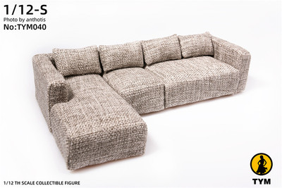 taobao agent Tianyi 1/12 Soldiers Tym040 European -style fabric sofa trend scene home furnishing model spot