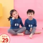 19 bộ đồ lót mùa xuân và mùa thu mới cho trẻ em cotton 3-10 tuổi nam và nữ quần áo trẻ em ở nhà quần áo mùa thu áo len cotton - Quần áo lót thời trang bé trai