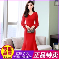 HILADY 彤 quần áo xuân hè 2019 khí chất nữ mới đơn giản màu rắn Váy đuôi cá thon F1777 - Quần áo ngoài trời áo thun tập gym nam