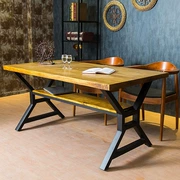 Bàn ăn tối giản hiện đại, bàn ghế gỗ chắc chắn, bàn ăn và ghế kết hợp căn hộ nhỏ nhà hình chữ nhật bàn ăn - Đồ gỗ ngoài trời
